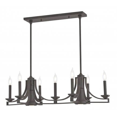 LIVEX LIGHTING 40057-07 Trumbull Linear Chandelier Halifax
