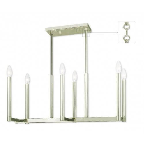 LIVEX LIGHTING 40256-35 Alpine Linear Chandelier Vancouver