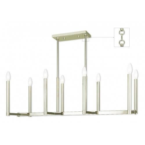 LIVEX LIGHTING 40258-35 Alpine Linear Chandelier Montreal