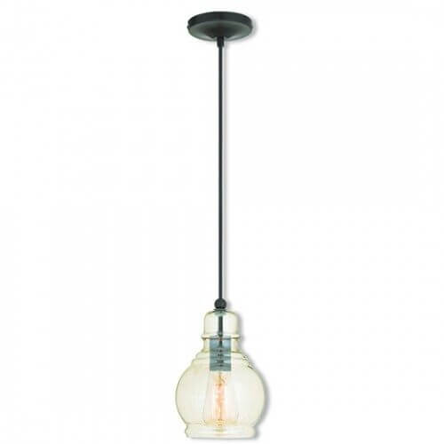 LIVEX LIGHTING 40618-92 Art Glass Mini Pendant Ottawa
