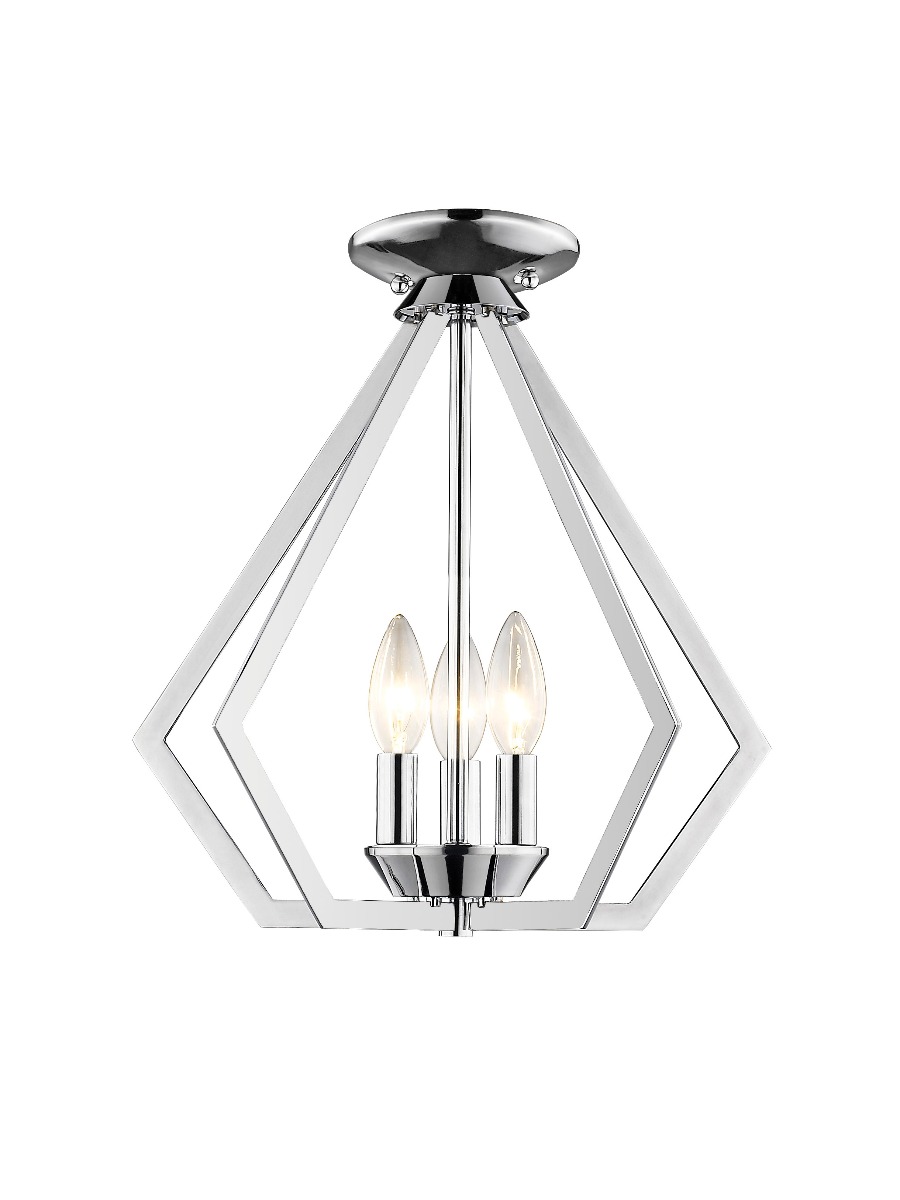 LIVEX LIGHTING 40923-05 Prism Mini Chandelier/Ceiling Mount - Image 2