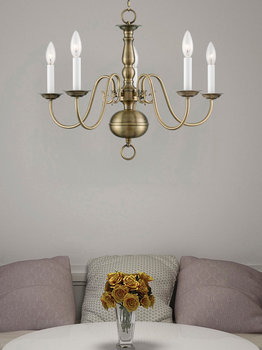 LIVEX LIGHTING 5005-01 Williamsburgh Chandelier Halifax