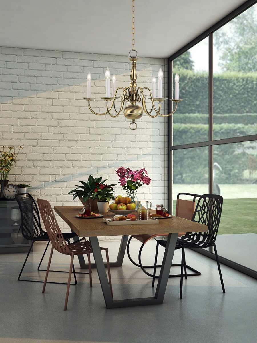LIVEX LIGHTING 5006-01 Williamsburgh Dinette Chandelier Ottawa