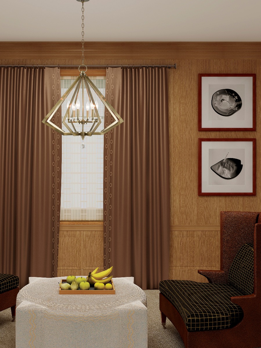 LIVEX LIGHTING 50666-01 Diamond Dinette Chandelier Halifax