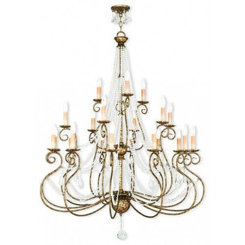 LIVEX LIGHTING 51919-36 Isabella Foyer or Grand Chandelier Montreal