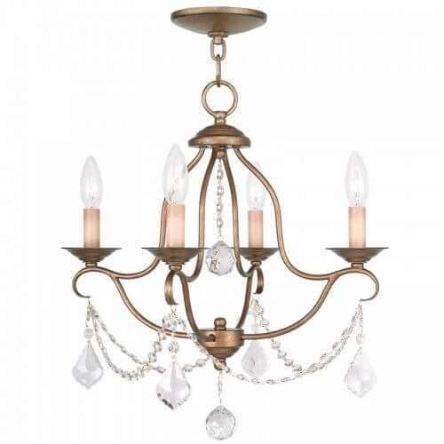 LIVEX LIGHTING 6424-48 Chesterfield Mini Chandelier Montreal