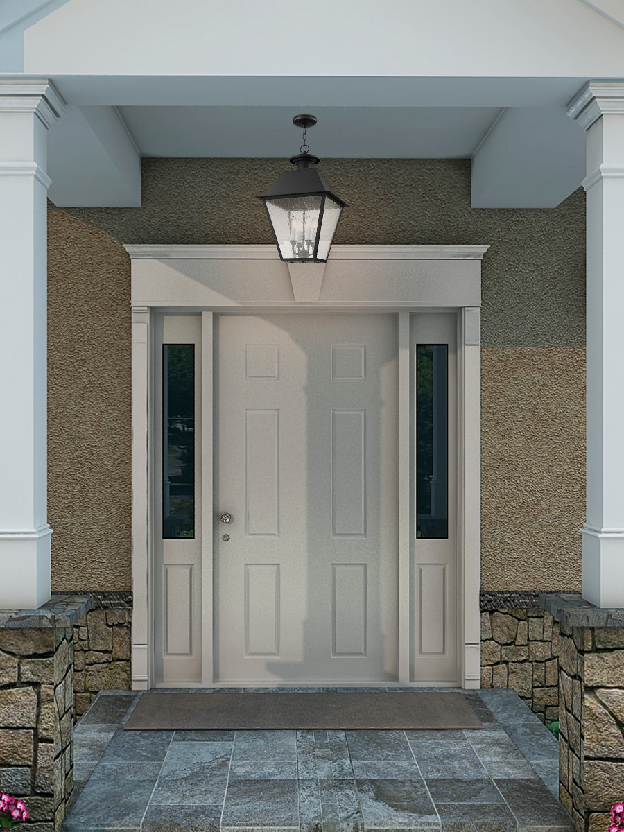 LIVEX LIGHTING 2174-04 Mansfield Outdoor Pendant Lantern Montreal