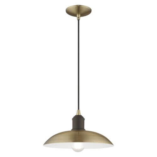 LIVEX LIGHTING 41193-01 Metal Shade Mini Pendant Toronto
