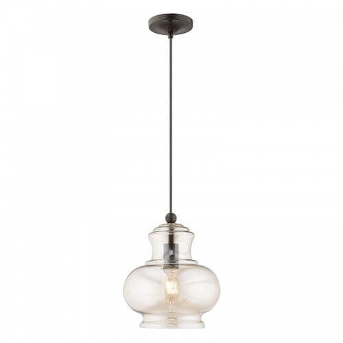 LIVEX LIGHTING 41222-92 Art Glass Mini Pendant Vancouver