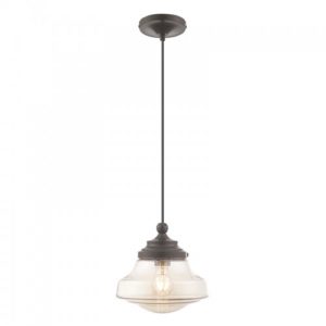 LIVEX LIGHTING 41223-92 Art Glass Mini Pendant Montreal