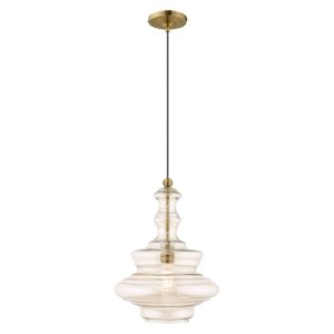 LIVEX LIGHTING 41224-01 Art Glass Mini Pendant Toronto