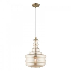LIVEX LIGHTING 41225-01 Art Glass Mini Pendant Ottawa