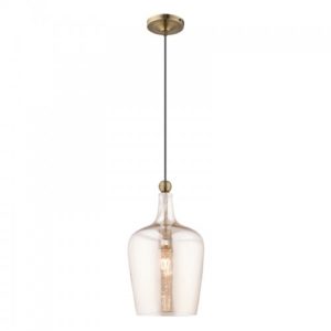 LIVEX LIGHTING 41226-01 Art Glass Mini Pendant Toronto
