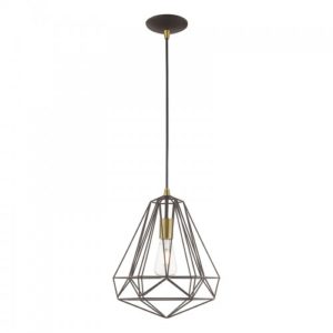 LIVEX LIGHTING 41324-07 Geometric Shade Mini Pendant Edmonton