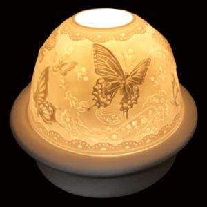 Homestead Heath cdl12087 Big Butterfly Candle Dome Light Candle Plate