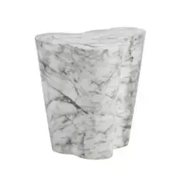 sunpan 103311 ava end table large marble look brampton