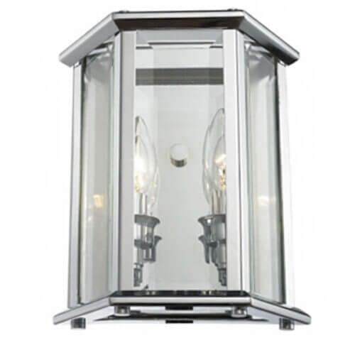 BETHEL ab41ch CHROME FRAME WITH CLEAR GLASS WALL SCONCE Edmonton