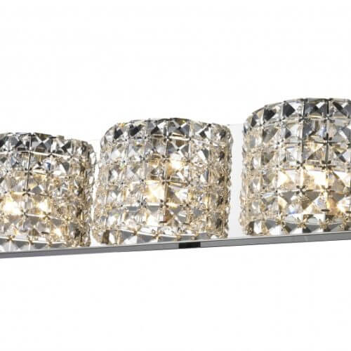 Bethel gl76 THREE LIGHT CLEAR CRYSTAL COVERED WALL SCONCE Vancouver