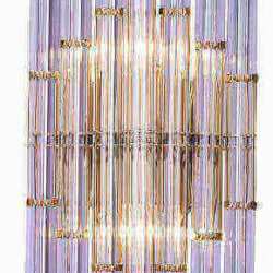 Bethel MU26 GOLD FRAME WITH CLEAR GLASS ROD WALL SCONCE Toronto