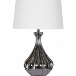 BETHEL jtl13kt-ch CHROME GLASS TABLE LAMP Halifax