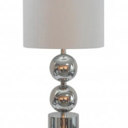 POLISHED NICKEL TABLE LAMP 