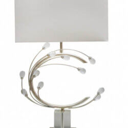 BETHEL jtl44rc SILVER FRAME WITH CLEAR CRYSTAL TABLE LAMP Fredericton