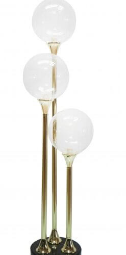 BETHEL jtl45rc-pb BLACK MARBLE CLEAR GLASS SHADE TABLE LAMP Mississauga