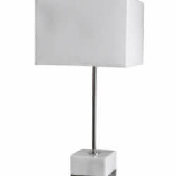 BETHEL jtl49gh-pn WHITE MARBLE NICKEL FRAME TABLE LAMP Calgary
