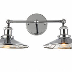 BETHEL du90ch-2 CHROME METAL TWO LIGHT WALL SCONCE Vancouver