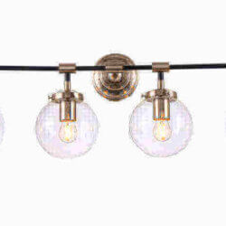 BETHEL DU94 SHINY NICKEL AND BLACK FRAME WALL SCONCE Toronto