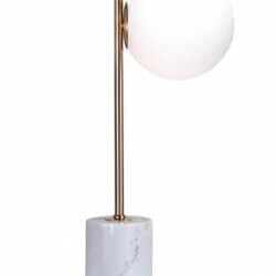 BETHEL mtl24pq-gd WHITE MARBLE BASE TABLE LAMP Halifax