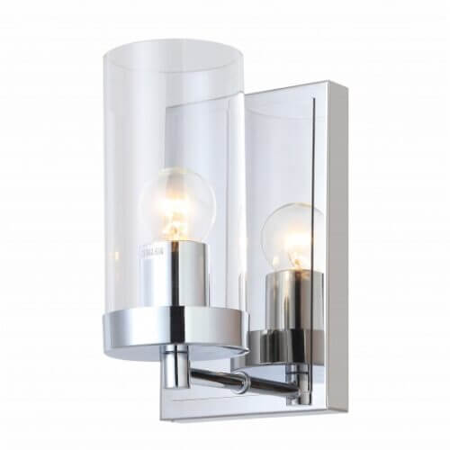 BETHEL ZP118 CHROME FRAME WALL SCONCE Halifax