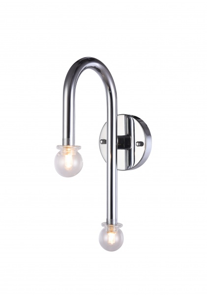 Bethel DU124 CHROME FRAME ARCHED WALL SCONCE Halifax