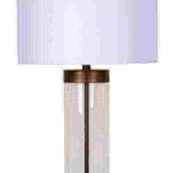 BETHEL jtl100kt-bk GLASS CYLINDER FRAME TABLE LAMP Vancouver