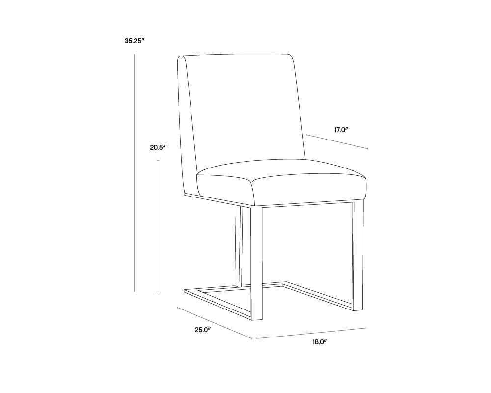 SUNPAN 103784 DEAN Dining Chair - Stainless Steel - Cantina Black toronto