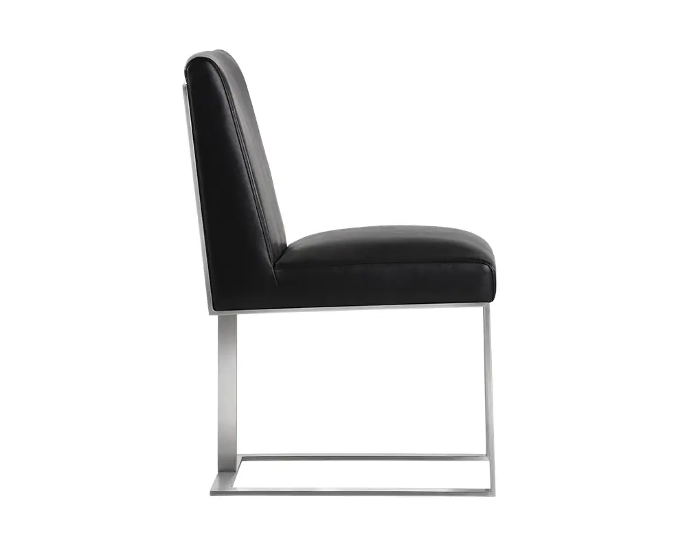 SUNPAN 103784 DEAN Dining Chair - Stainless Steel - Cantina Black toronto