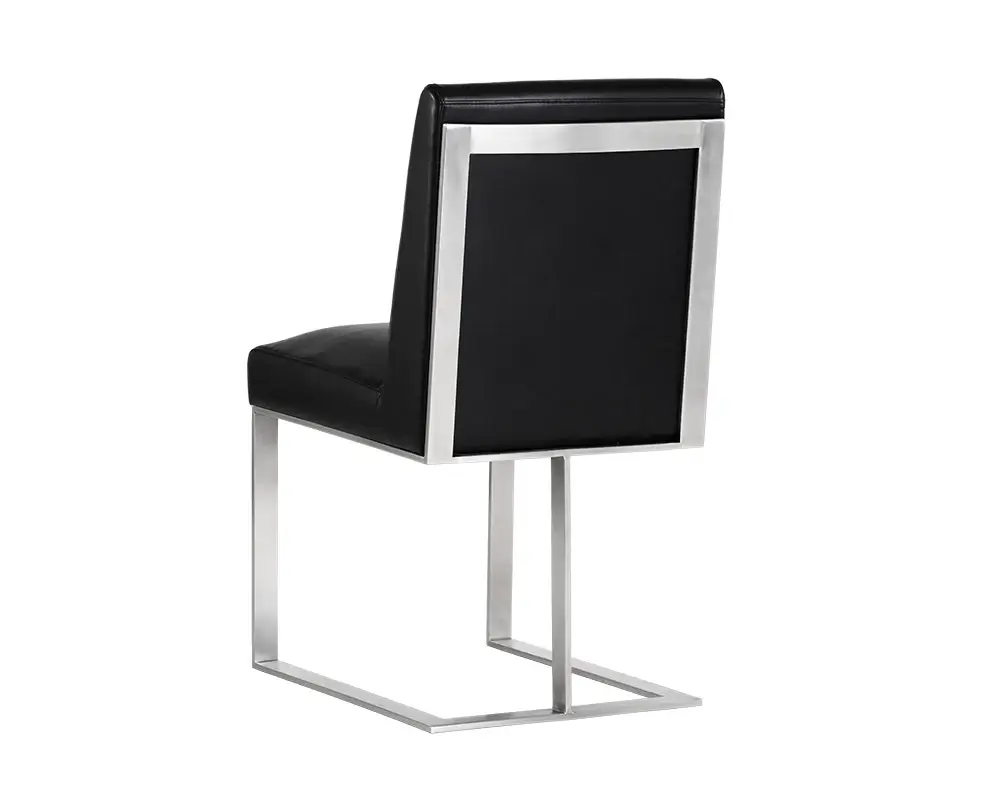 SUNPAN 103784 DEAN Dining Chair - Stainless Steel - Cantina Black toronto