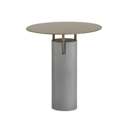 Sunpan DOLORES END TABLE HIGH ANTIQUE BRASS Ottawa