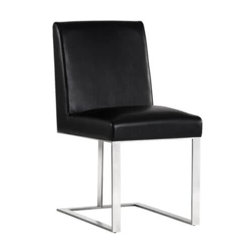 SUNPAN 103784 DEAN Dining Chair - Stainless Steel - Cantina Black toronto