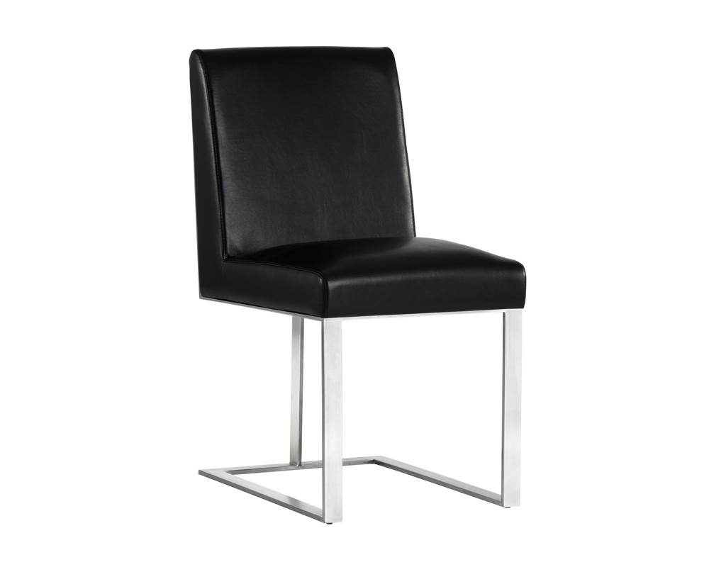 SUNPAN 103784 DEAN Dining Chair - Stainless Steel - Cantina Black toronto