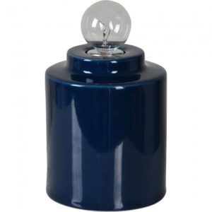 RENWIL Table lamp - Ceramic with dark blue finish