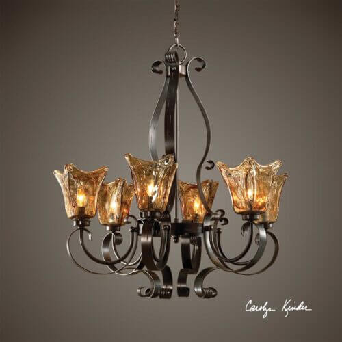 UTTERMOST VETRAIO 6 LT CHANDELIER Montreal