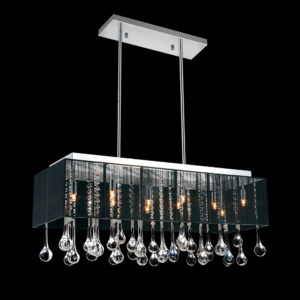 CWI LIGHTING 5005p32c_b 10 Light Drum Shade Chandelier Halifax