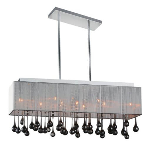 CWI LIGHTING 5005p32c_s 10 Light Drum Shade Chandelier Montreal