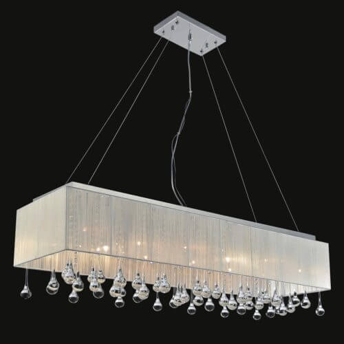 CWI LIGHTING 5005p48c_w 17 Light Drum Shade Chandelier Ottawa