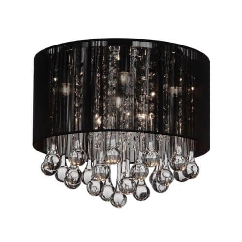 CWI LIGHTING 5006c14c-r 6 Light Drum Shade Flush Mount Mississauga