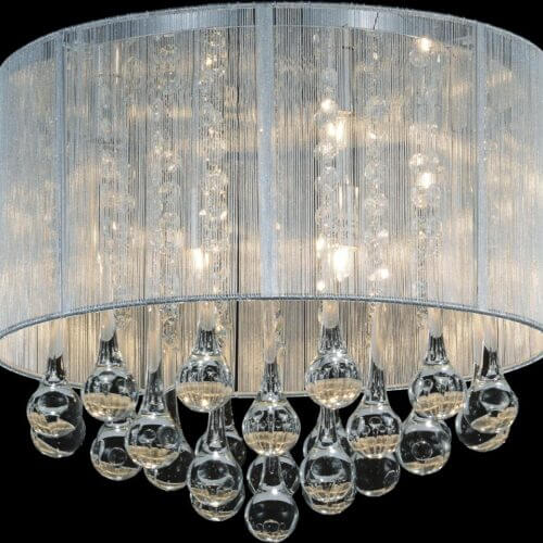 CWI LIGHTING 5006c14c-r 6 Light Drum Shade Ottawa