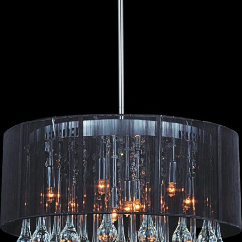 CWI LIGHTING 5006p22c-r 9 Light Drum Shade Chandelier Vancouver