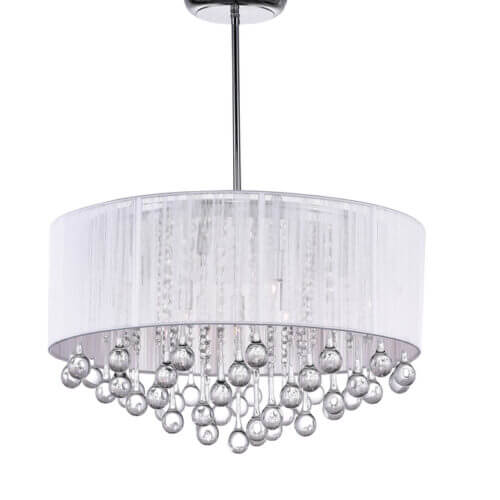 CWI LIGHTING 5006p22c-r_w 9 Light Drum Shade Chandelier Ottawa