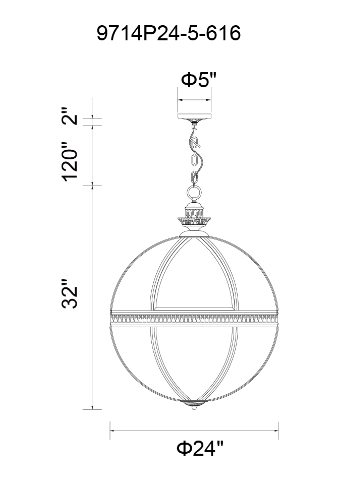 CWI LIGHTING 9714p24-5-616 Lune Calgary